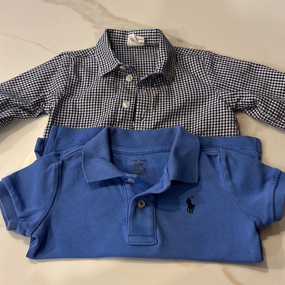 Baby/Toddler Boy, 9 Mo, Blue Ralph Lauren Polo, Dillards Starting Out Button Up